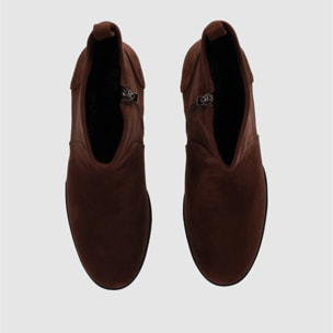 Botines de Tejido - Marron - Tacón: 5 cm