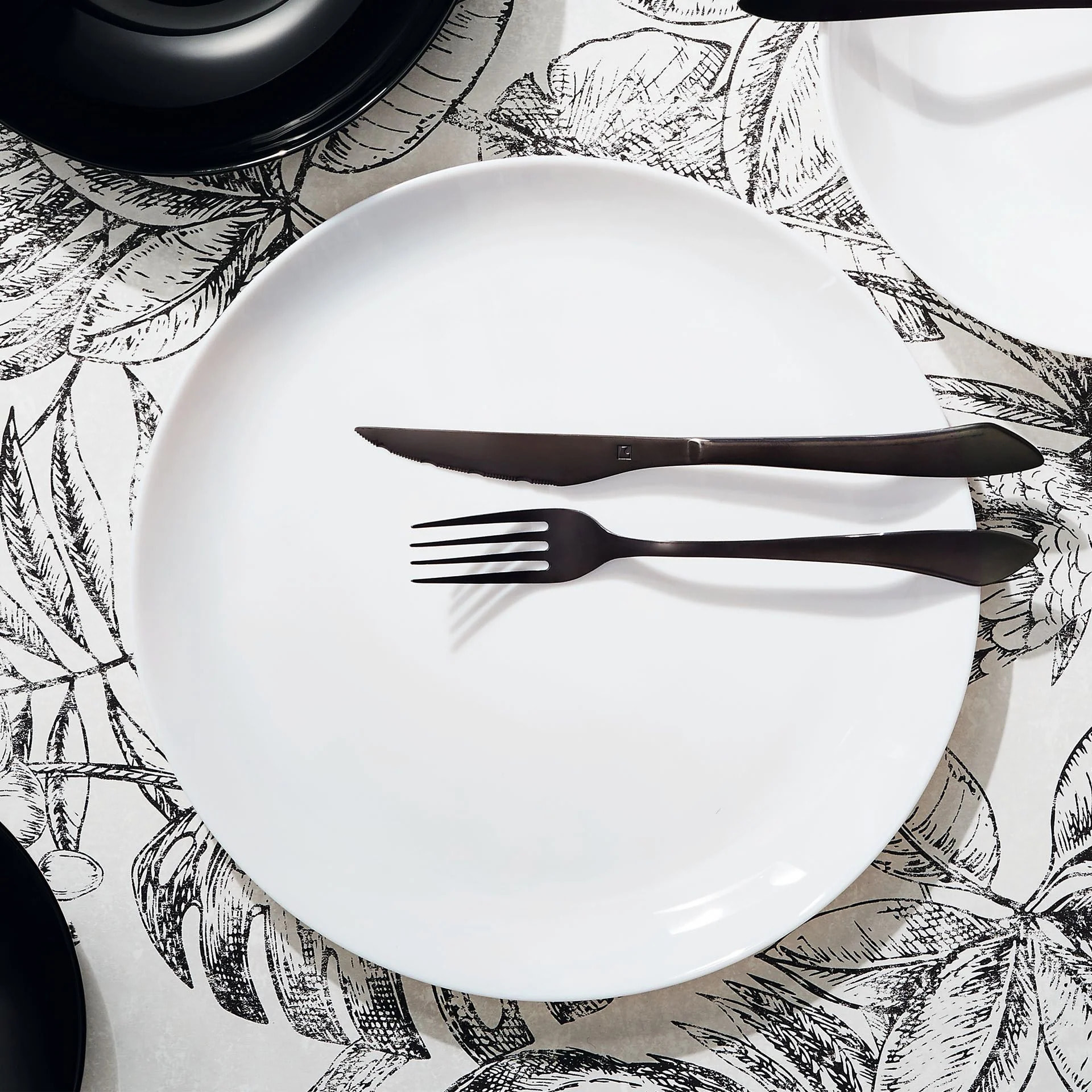 Assiette plate  Diwali Blanc - Luminarc - verre opale extra résistant