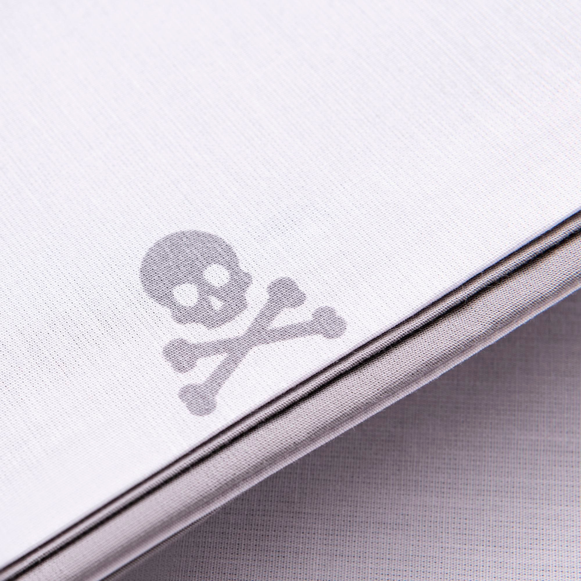 Set cama funda nórdicay 2 fundas almohada, 100% algodón, gris oscuro & gris claro calaveras scalpers home