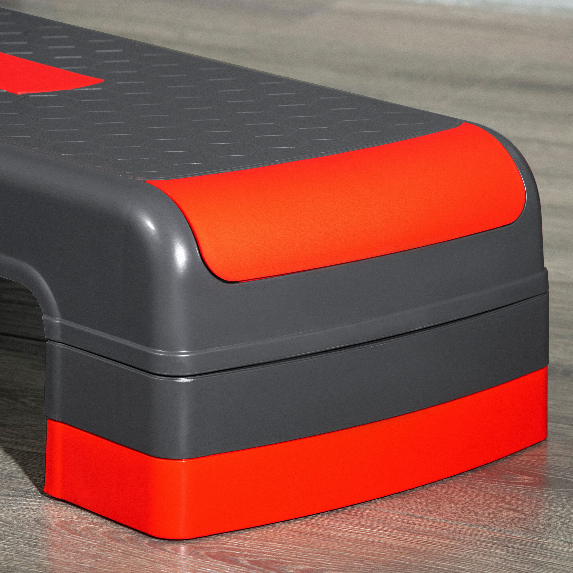 Step de Aeróbic con Altura Ajustable de 10/15/20 cm en Casa 78x28x20 cm Rojo