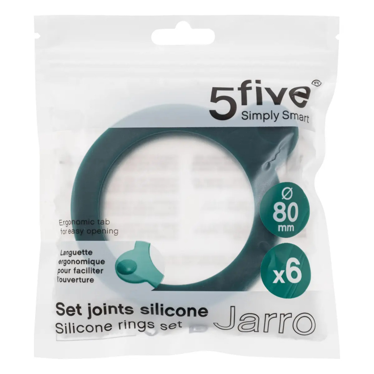 Set de 6 joints en silicone "Jarro"