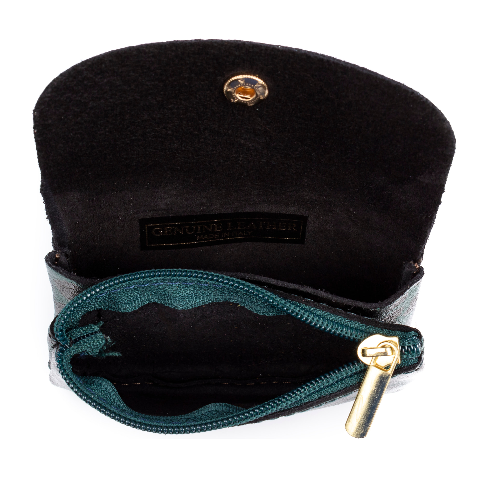 Alpignano monedero mujer. Piel auténtica Gamuza, diseño animal print leopardo, lacada brillante.