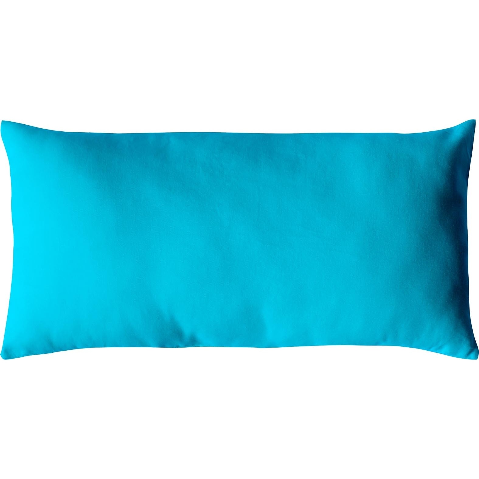 Coussin non déhoussable en coton uni - Turquoise