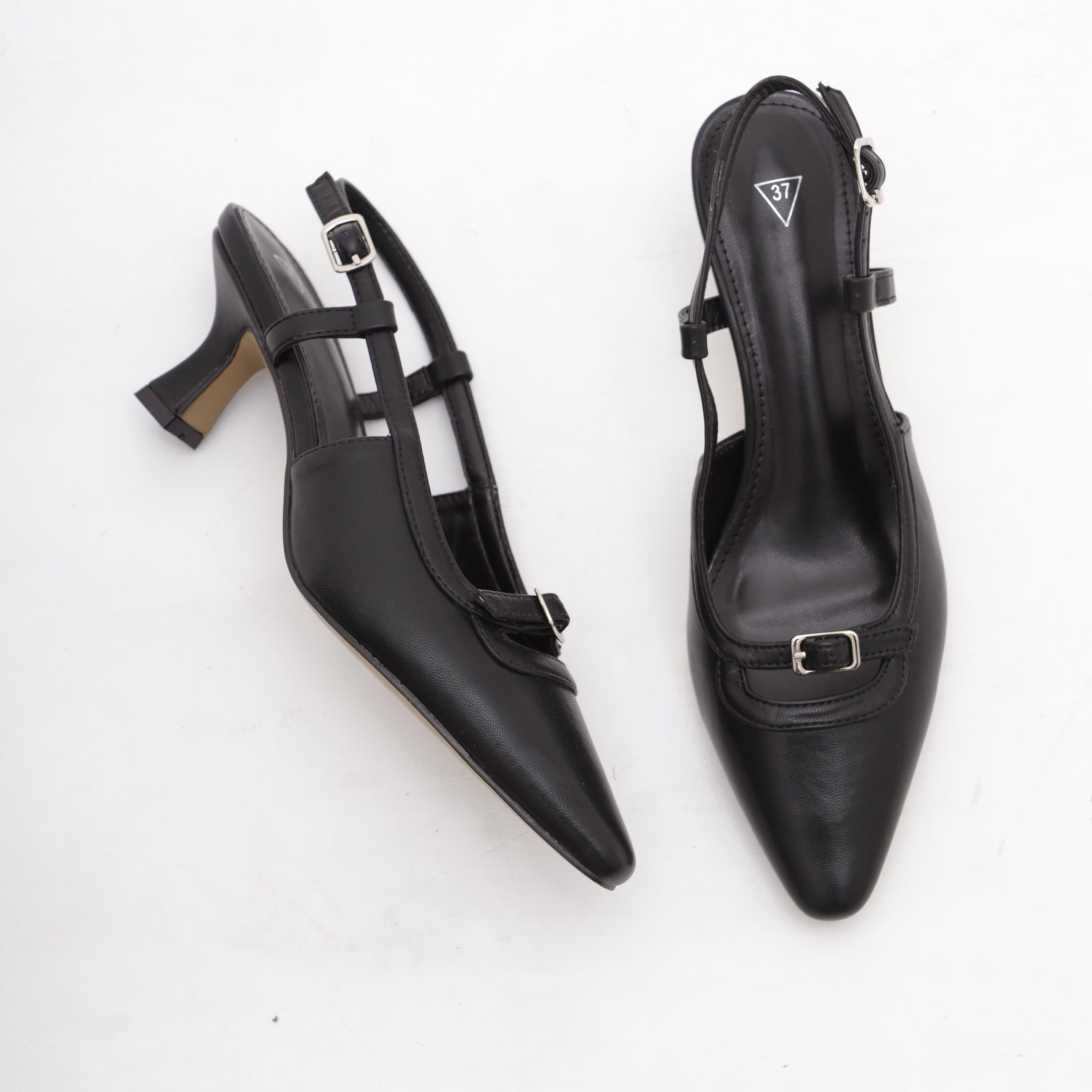 SLINGBACK BASSA CHOCOLA' NERO