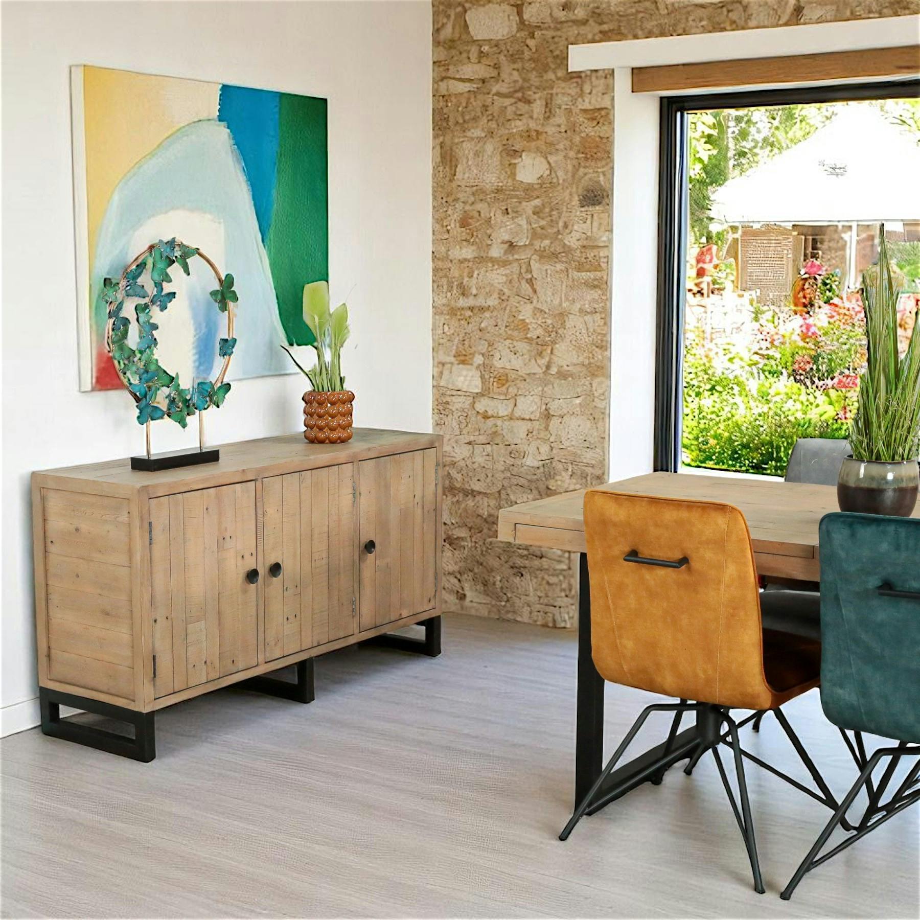 Buffet 3 portes bois recyclé AUCKLAND