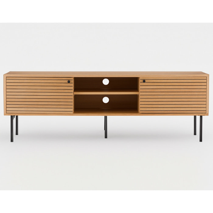 Tolga - meuble tv - chêne - 150 cm - Bois