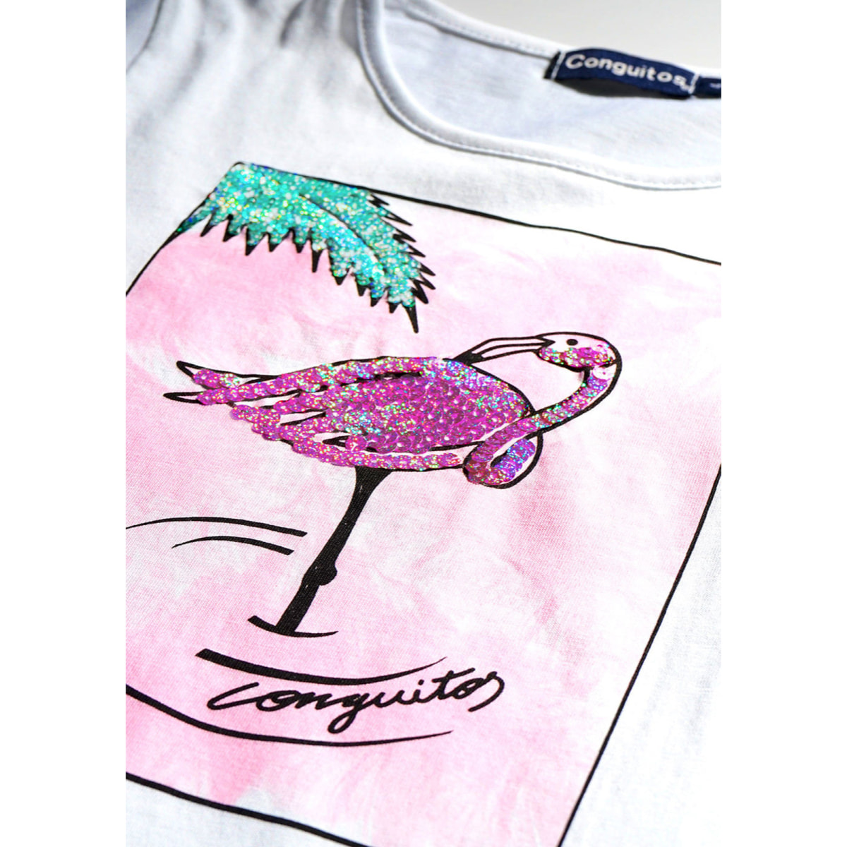 Camiseta de Niña Flamenco Lentejuelas