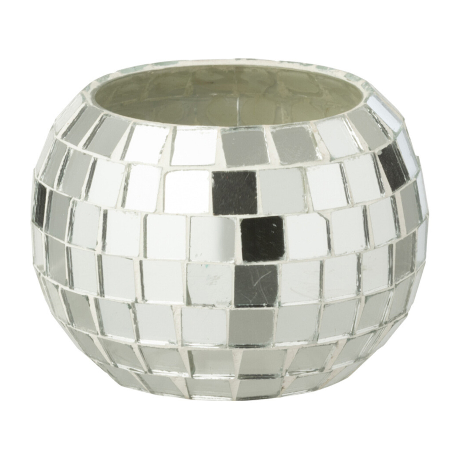 J-Line photophore Boule Mosaïque - verre - argent
