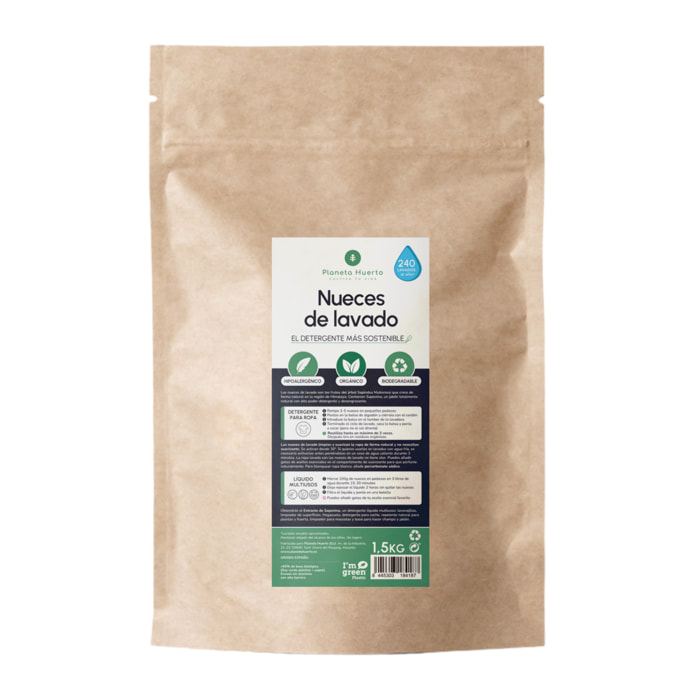 PLANETA HUERTO | Nueces de Lavado Naturales 1.5 kg - Alternativa Ecológica para un Lavado Sostenible