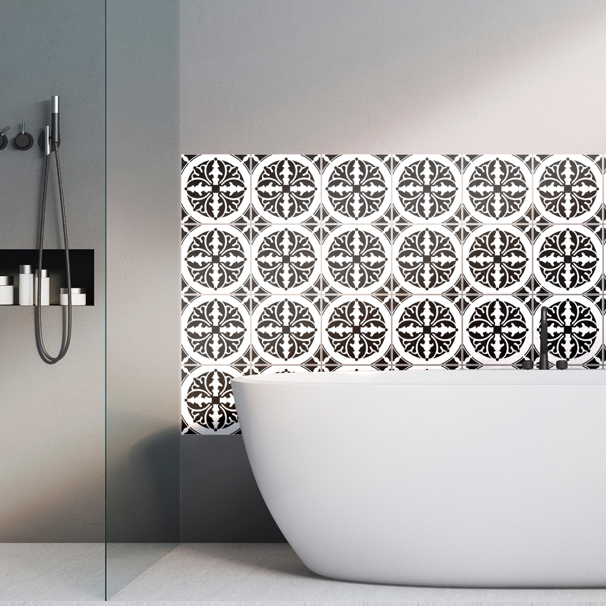 Stickers muraux - Sticker Mural Carrelage adhésif Cuisine Salle de Bain - 24 STICKERS CARRELAGES AZULEJOS MAURICIO