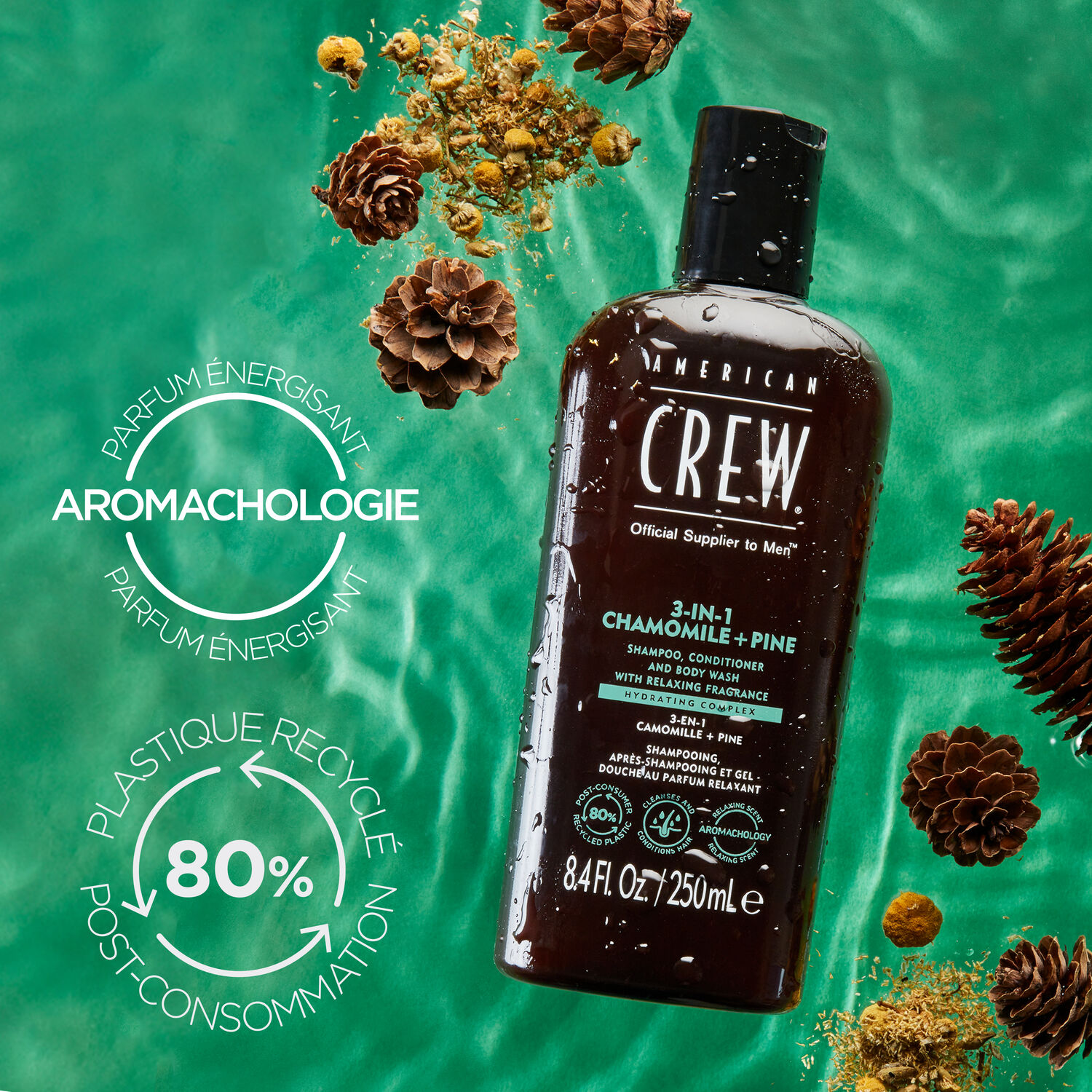 3-en-1 Camomille et Pin - Shampooing 3en1 Revitalisant Hydratant et Apaisant 450 ml