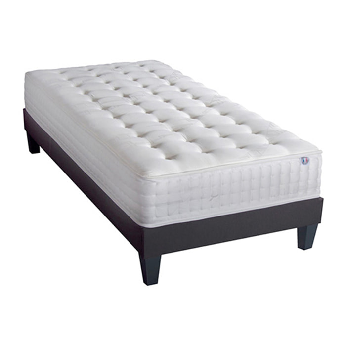 Ensemble matelas et sommier CHATELET - Blanc