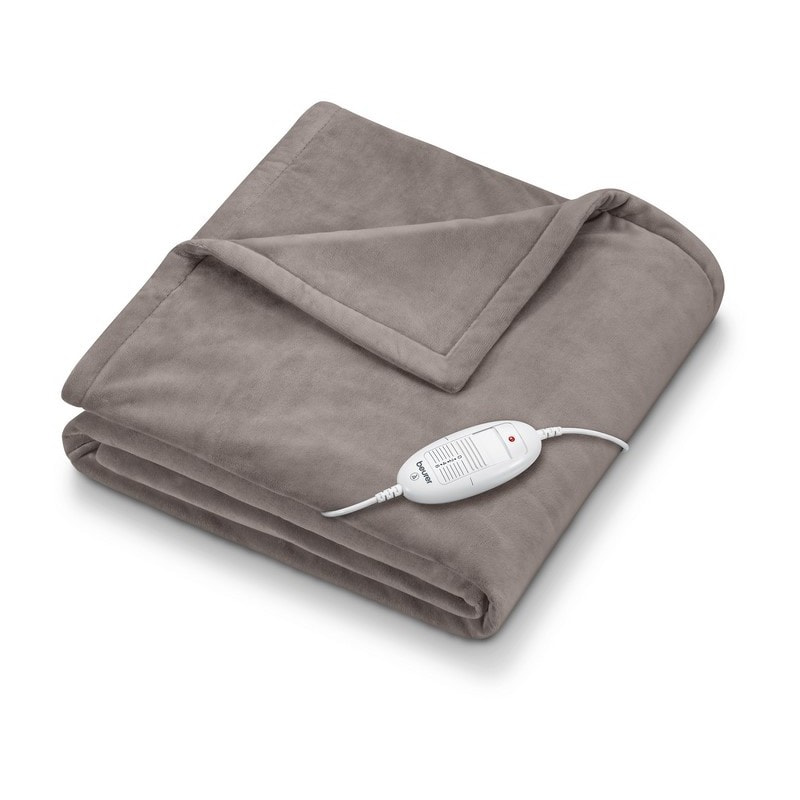 Couverture chauffante Beurer HD 75 Cosy Taupe - Chaleur réglable