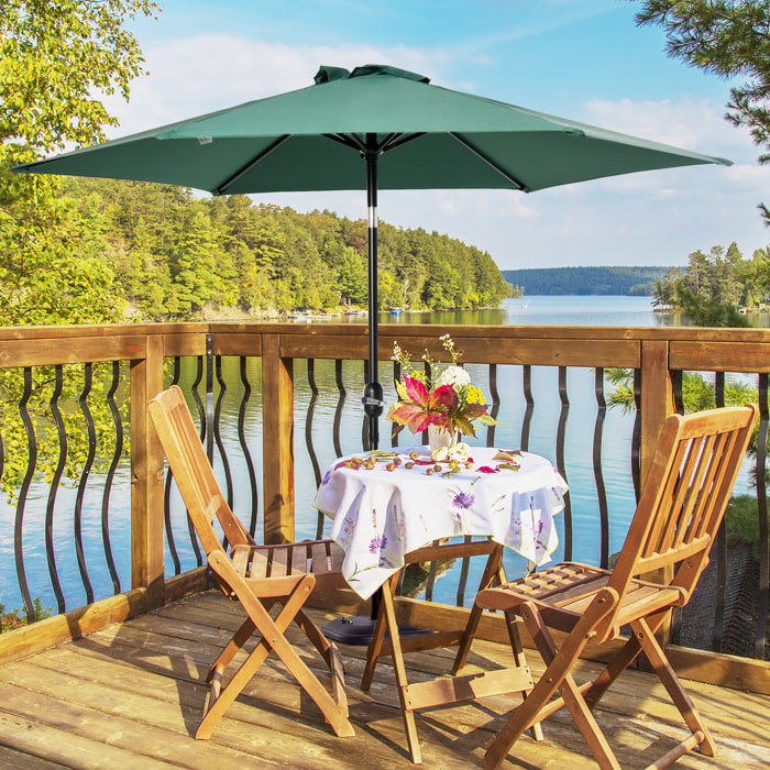 Sombrilla Reclinable de Aluminio Poliéster ÃƒÅ½Â¦2,7x2,35m Verde