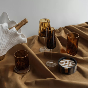 Verres à vin Caramel set de 4 Kare Design