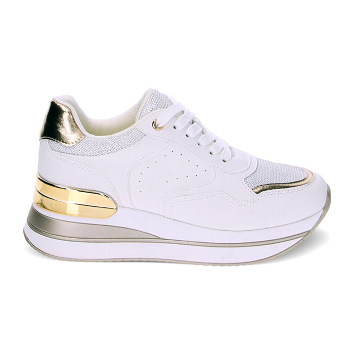Zapatillas blanco y oro