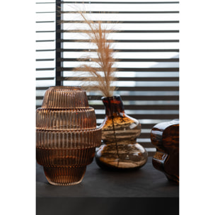 J-Line vase Max - verre - brun - large - Ø 23 cm