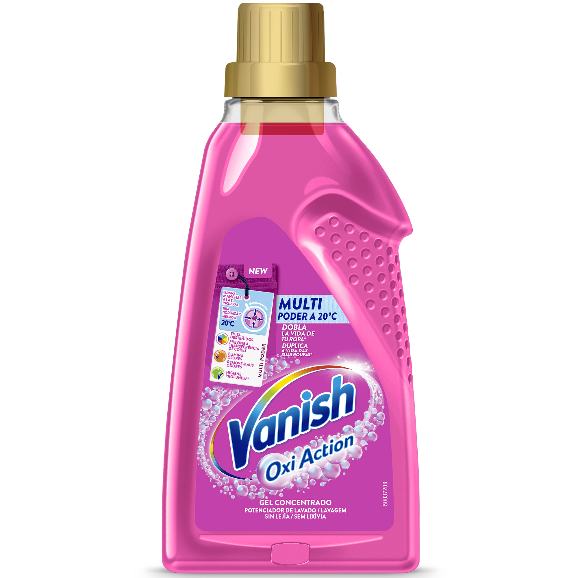 Vanish Oxi Advance Quitamanchas para la ropa, elimina olores, potenciador de lavado en gel - 1500 ml