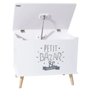 Coffre enfant blanc bois blanc 58x38cm