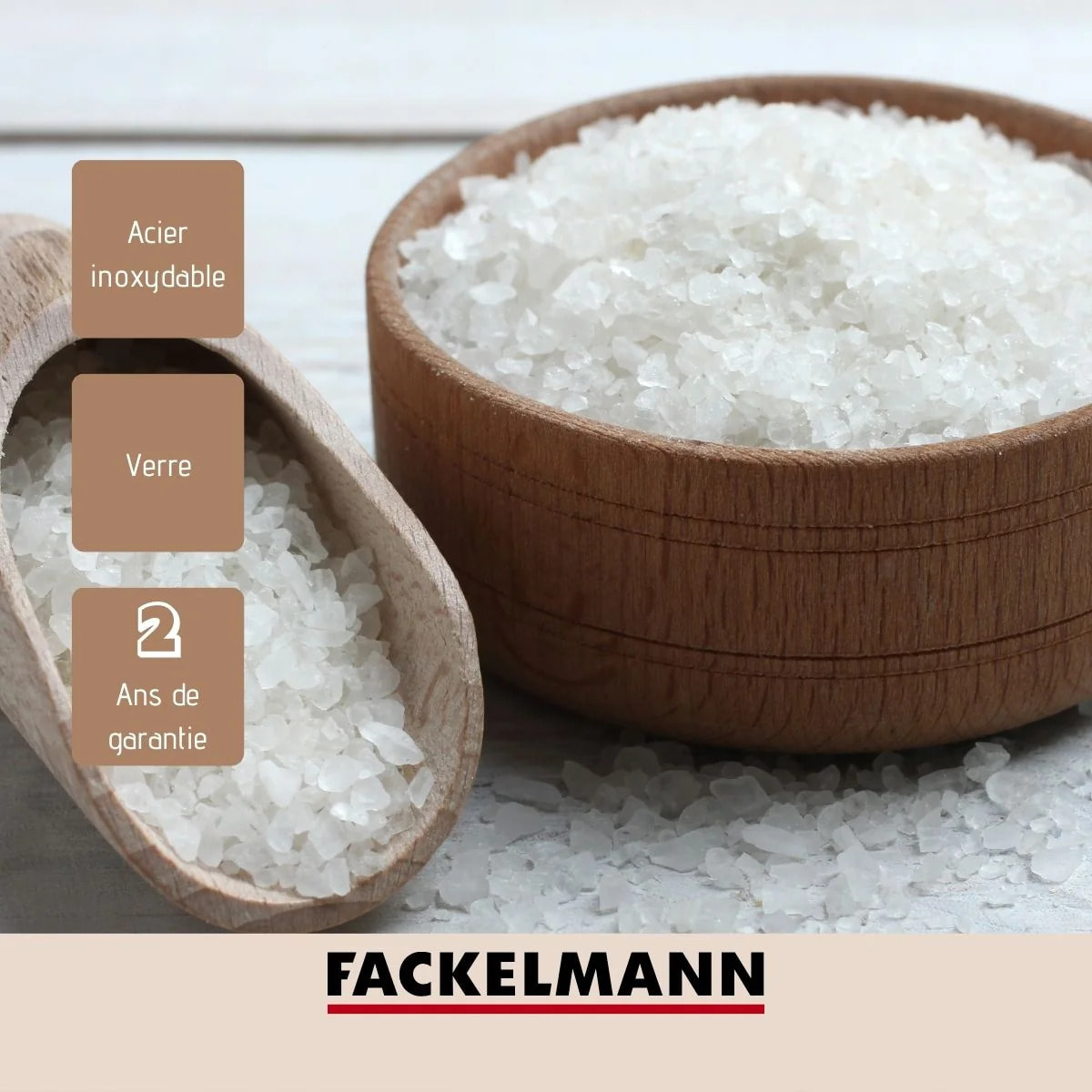 Set de 2 ustensiles de cuisine saupoudreuse en verre Fackelmann Basic