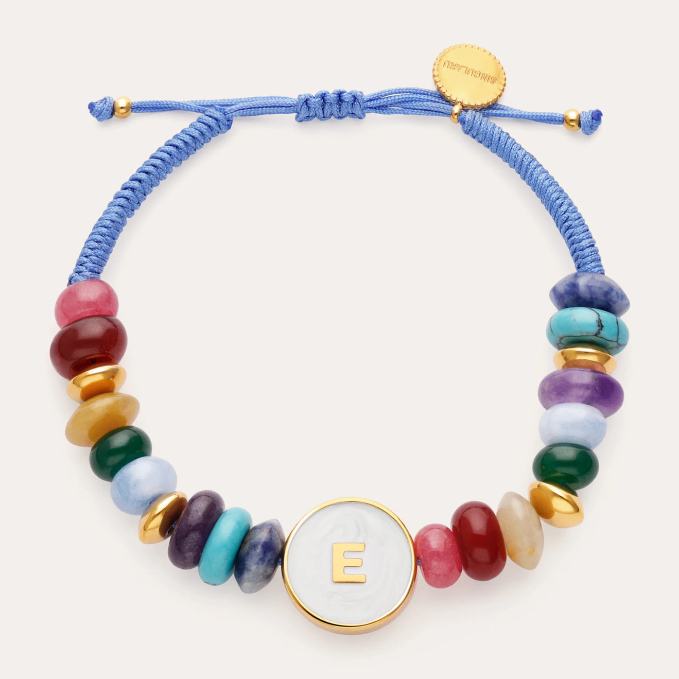 Pulsera Personalizada Letter Nácar Acero Baño Oro