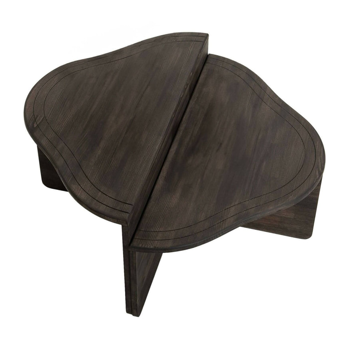 Tavolino da salotto Emiri, Tavolo basso da caffè, Portariviste per divano, Ripiano da soggiorno, 90x90h40 cm, Antracite