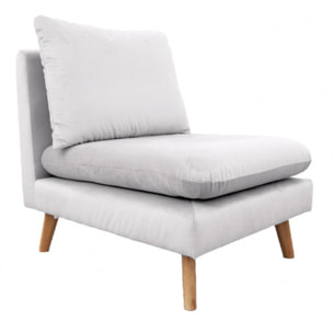 Chauffeuse en tissu velours pour canapé modulable - GARY