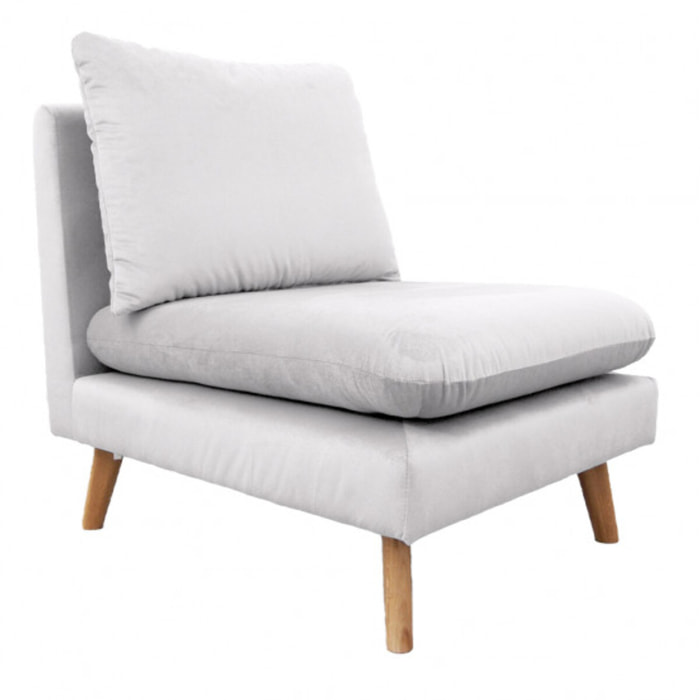 Chauffeuse en tissu velours pour canapé modulable - GARY