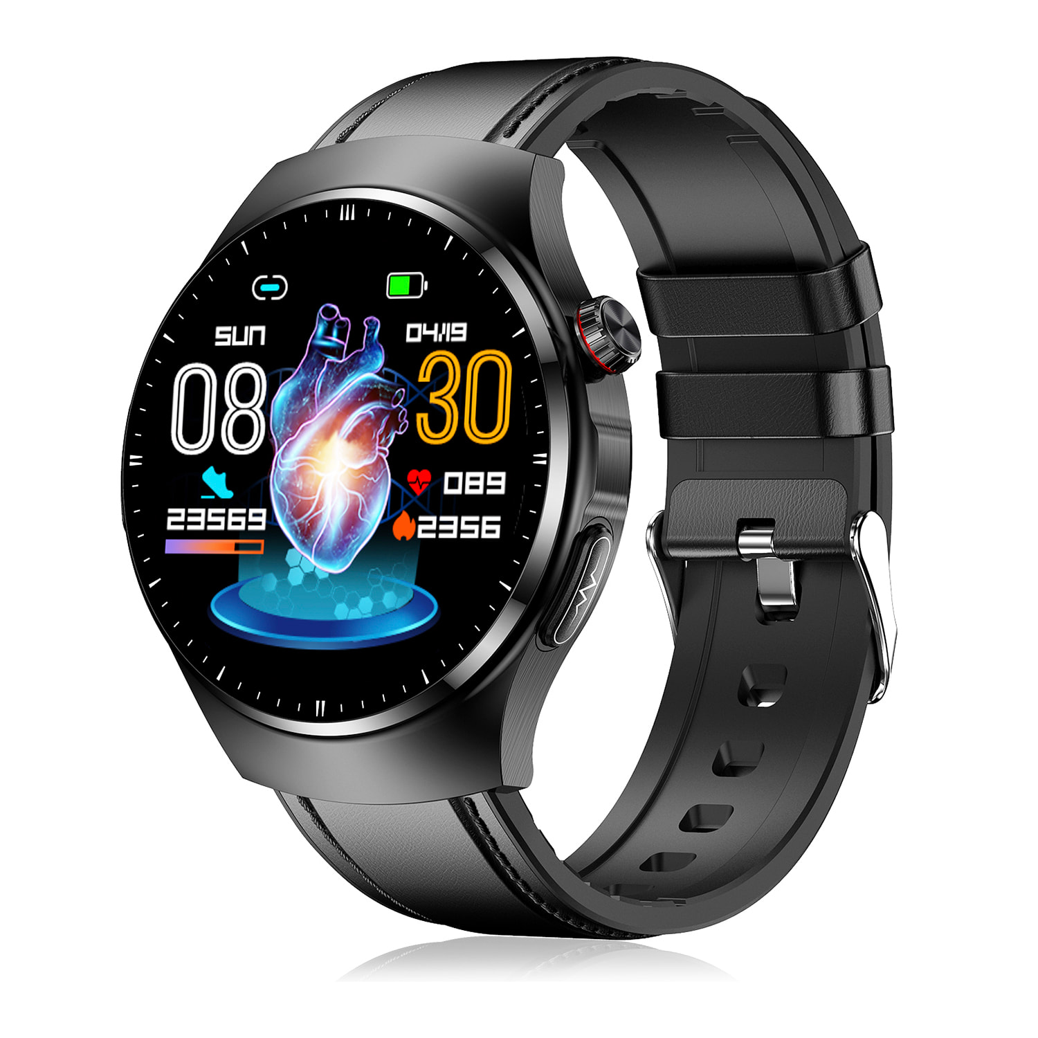 Smartwatch TK25. ECG, glicemia, acido urico e lipidi, BMI, grasso corporeo, temperatura, O2 e tensione.
