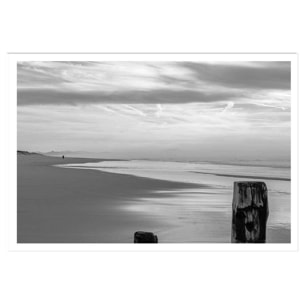 Affiche photo balade sur la plage à hossegor Affiche seule