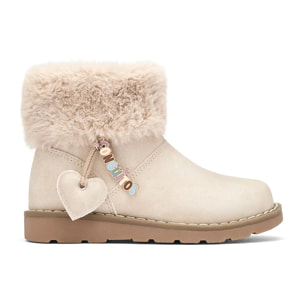 Botines De Niña Con Pelo Y Adorno