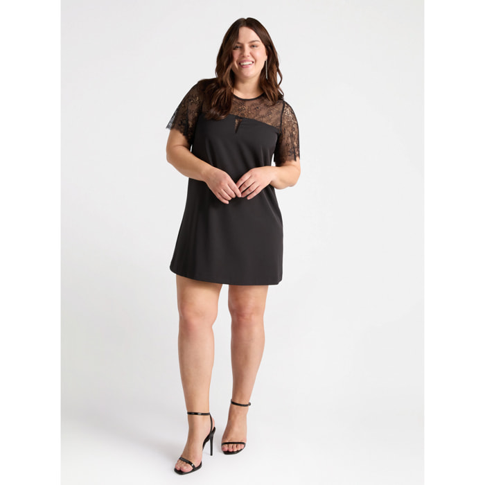 Fiorella Rubino - Vestito con pizzo - Nero