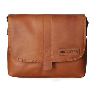 Borsa a tracolla da uomo In Vera pelle Made in Italy 28x21x18 cm