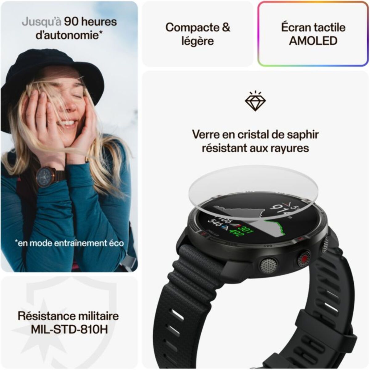 Montre sport POLAR Grit X2 Noir S-L