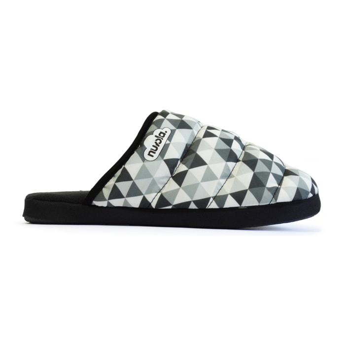 Zapatilla de estar por casa ,Zueco Geo Suela de Goma.