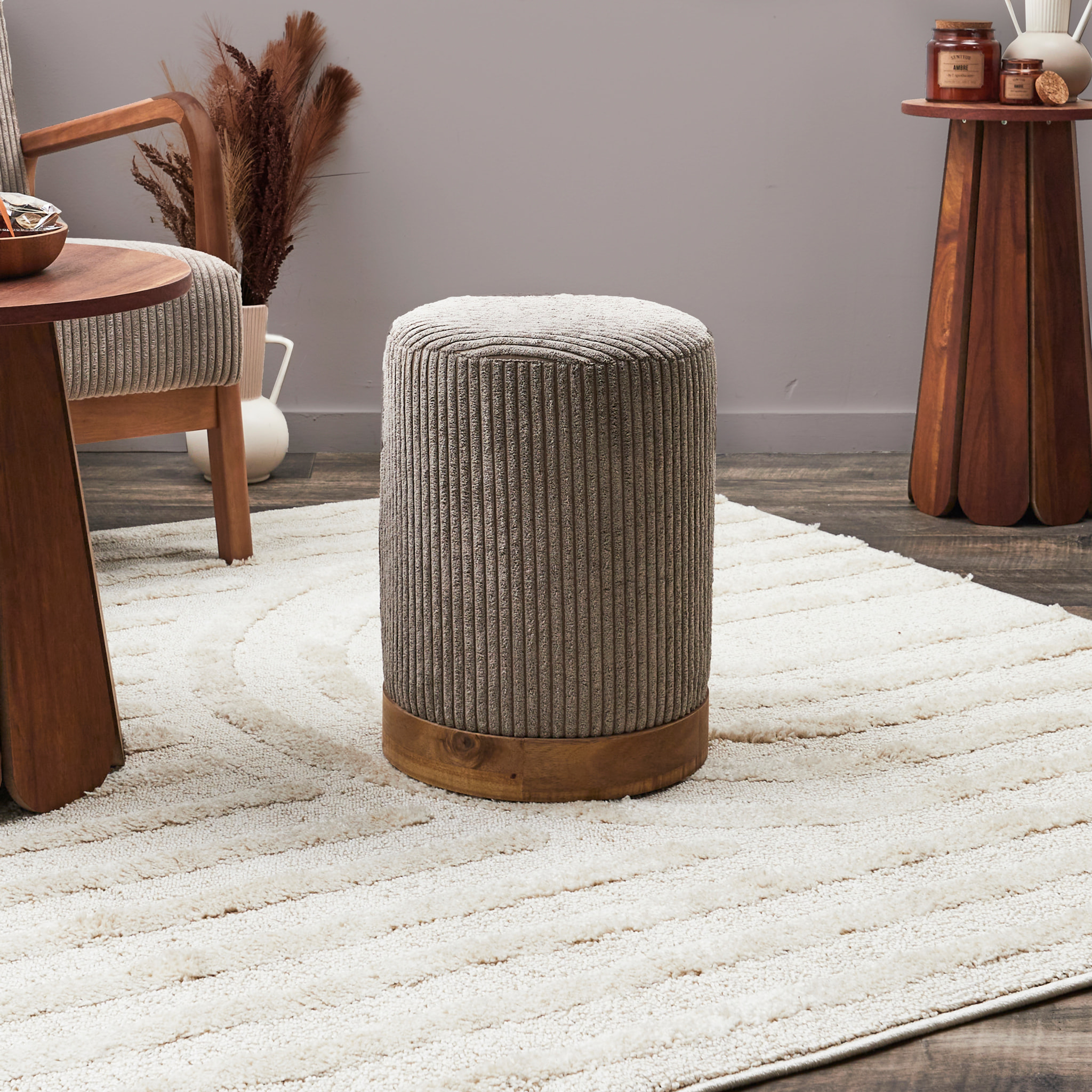 Pouf Cotele Scott Taupe