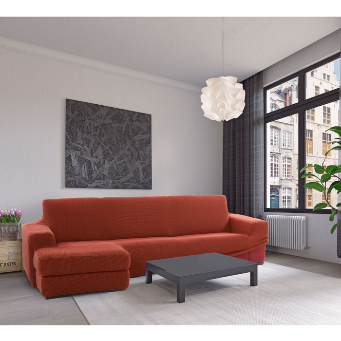 Funda para Chaise Longue izquierdo (visto de frente) brazo largo SÚPER ELÁSTICA modelo HELENA