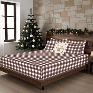 Parure de lit 100% coton Xmas Vichy Grande