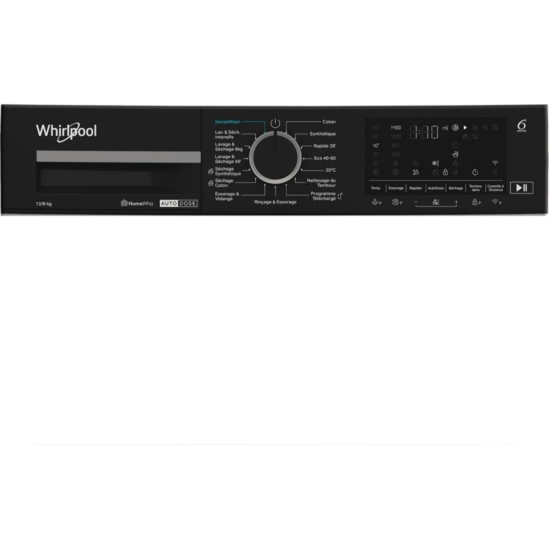 Lave linge séchant hublot WHIRLPOOL WPD2836WADSFR
