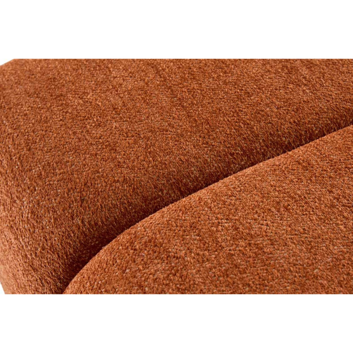 Curtis - canapé d'angle droit 4 places en tissu texturé - Terracotta
