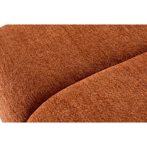 Curtis - canapé d'angle droit 4 places en tissu texturé - Terracotta