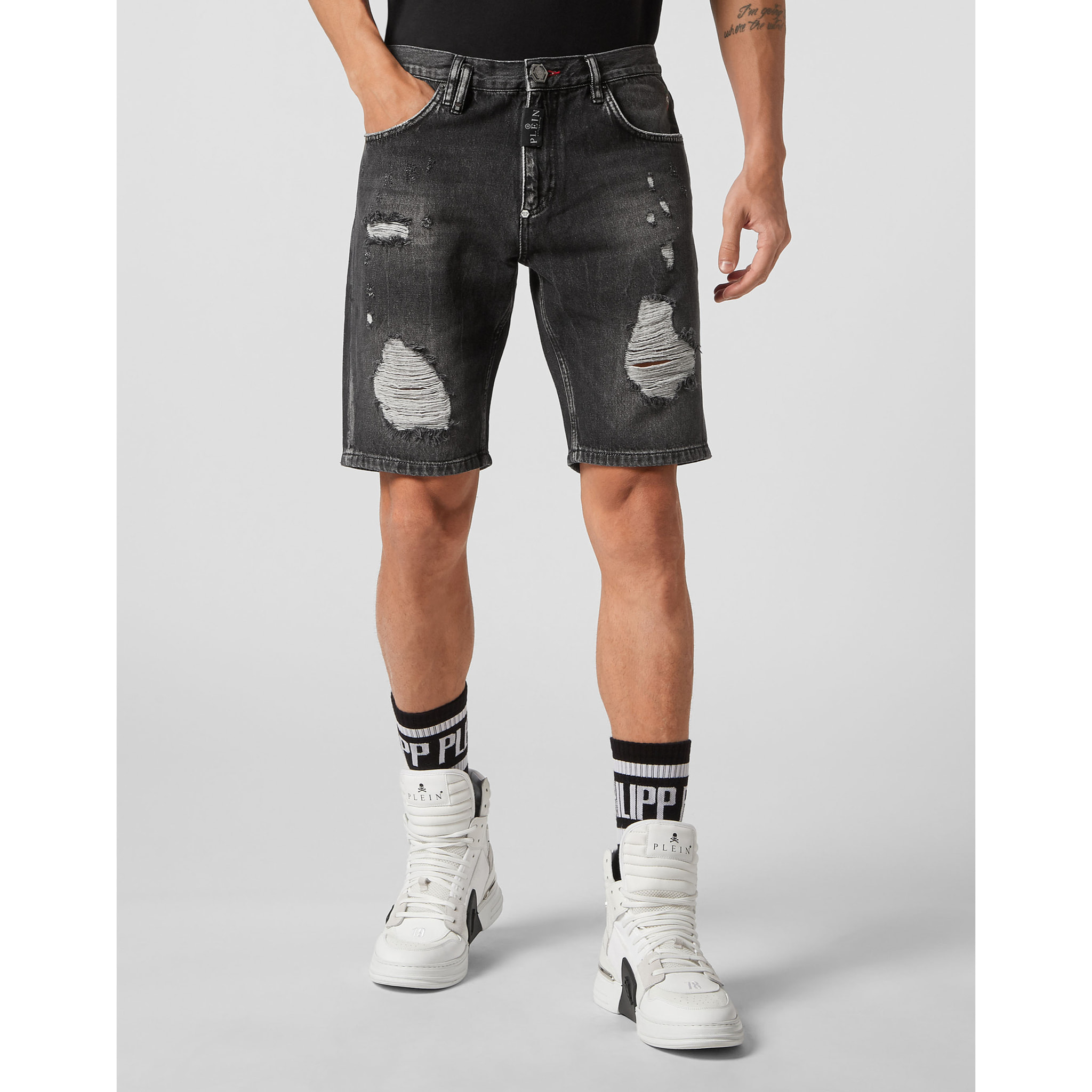 PHILIPP PLEIN Pantaloncini in denim
