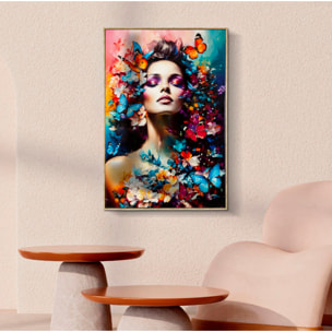 DIPINTO SU TELA LACCATO MARTY C/CORNICE -A- CM 62X4X92