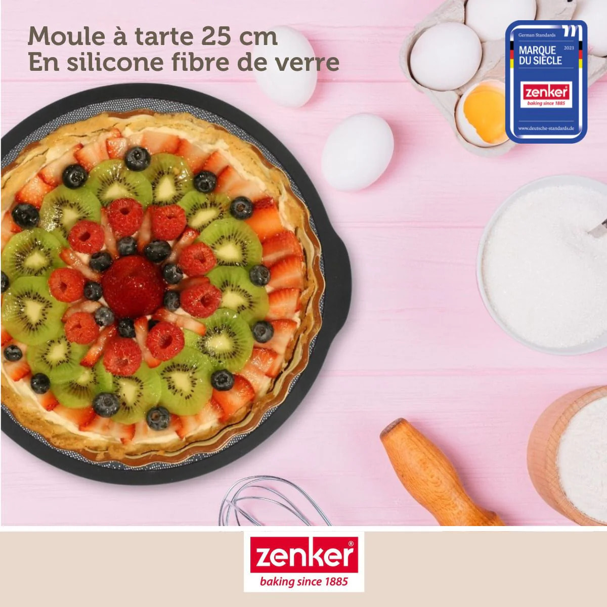 Moule à tartes 25 cm Zenker Silicone fibre de verre