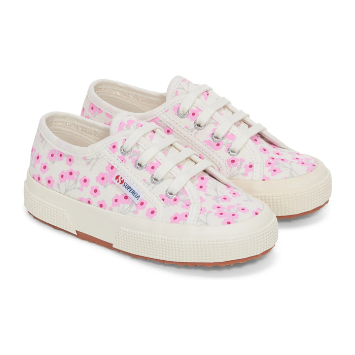 Le Superga Bambina Bianco 2750 Kids Cherry Flowers