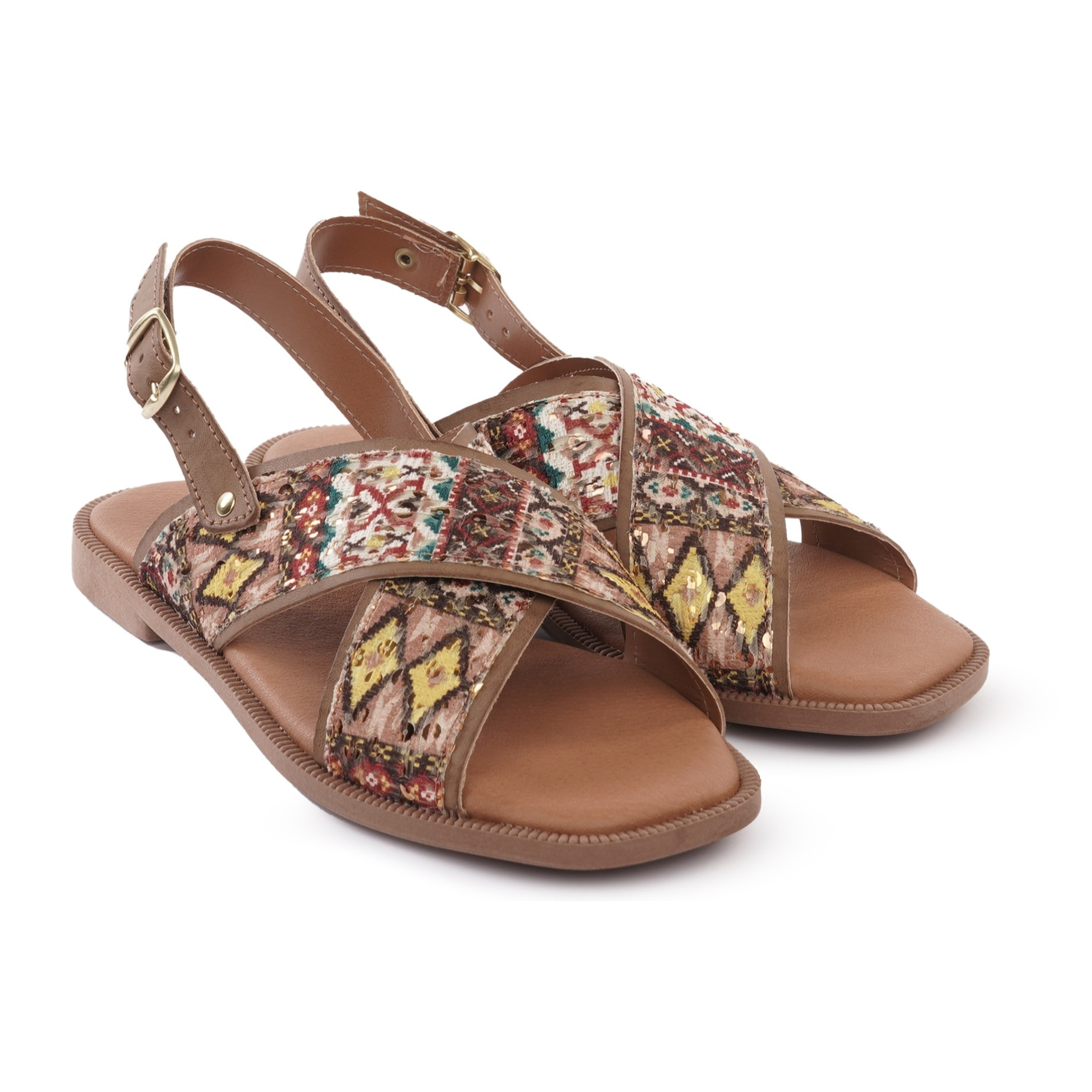 SANDALO FLAT INCROCIATO BEIGE