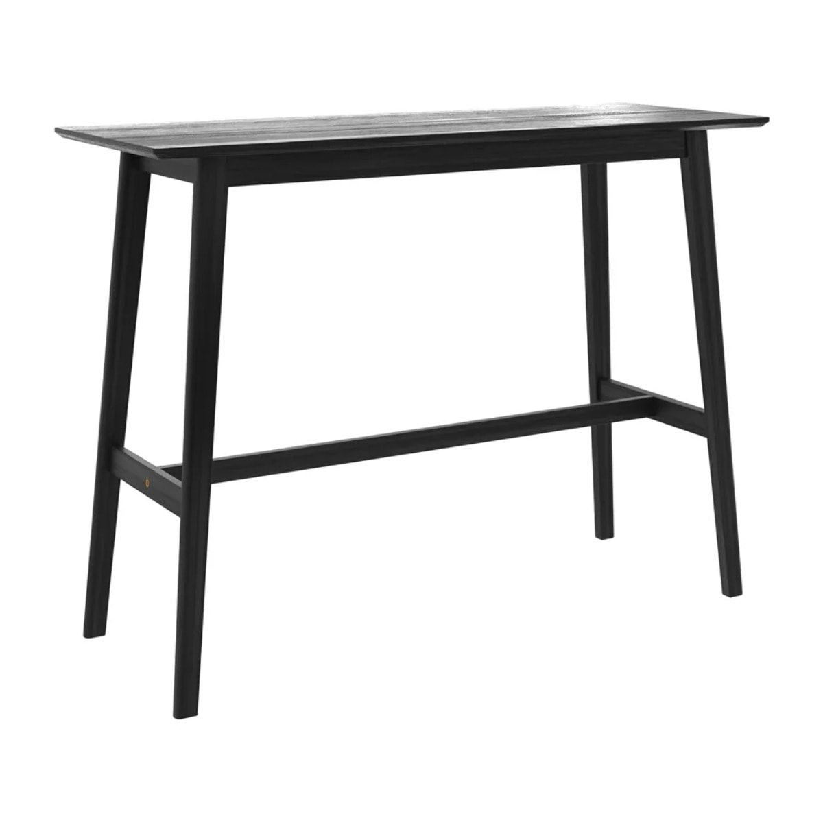Table de bar rectangulaire 4 personnes en bois noir 120 cm - Buvette