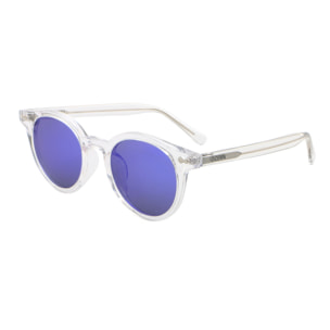 Gafas de sol OCEAN HONFLEUR - Blanco transparente brillante / Revo azul