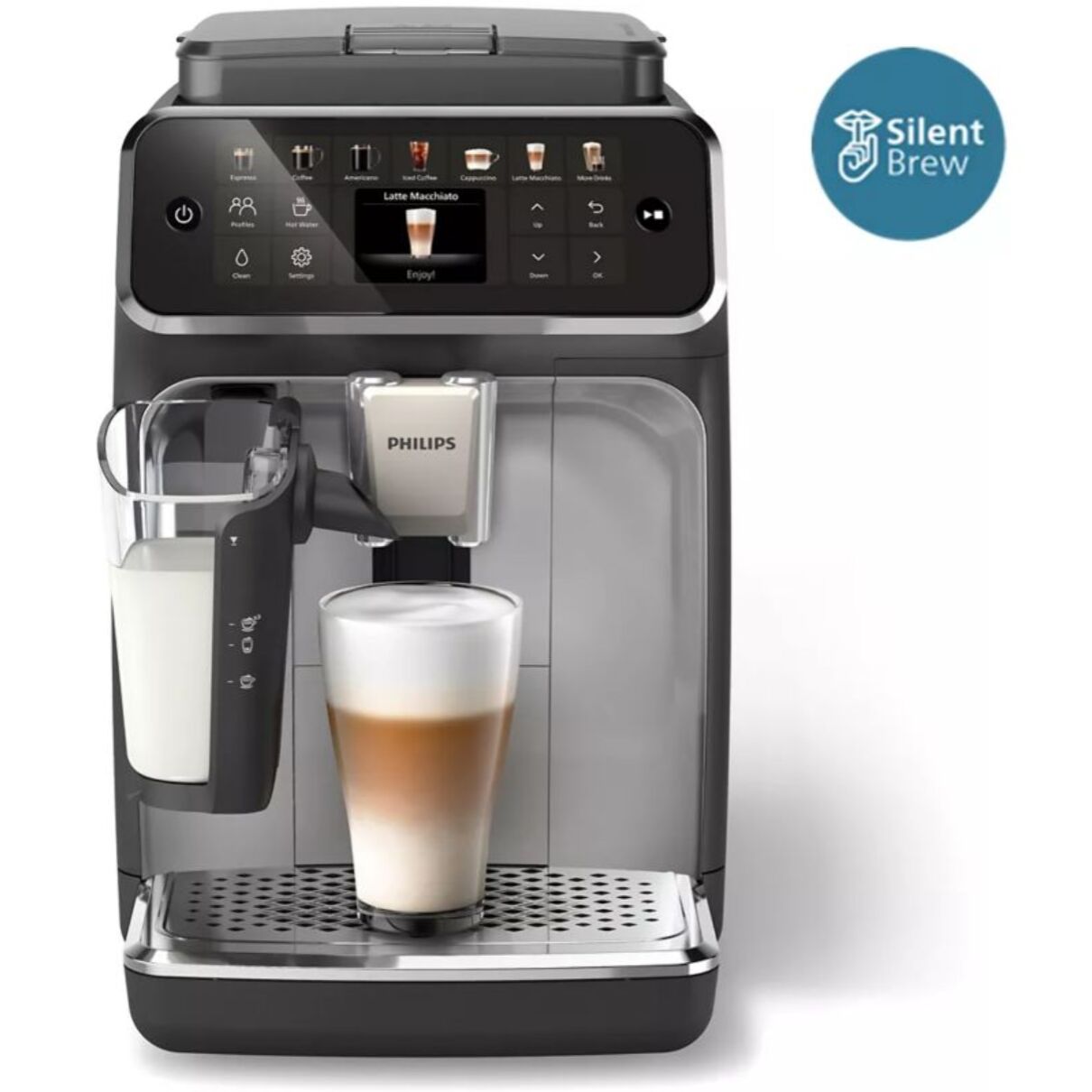 Expresso Broyeur PHILIPS LatteGo SilentBrew EP4446/70