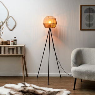 Lampadaire Abat Jour Effet Corde Tressee